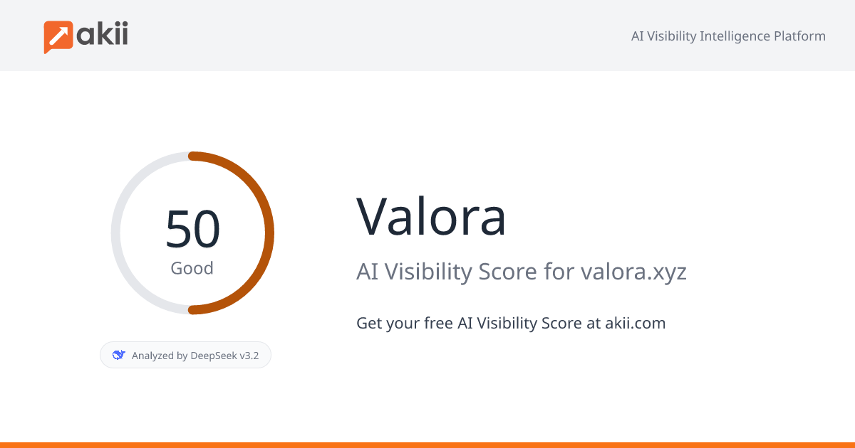 Valora AI Visibility Score