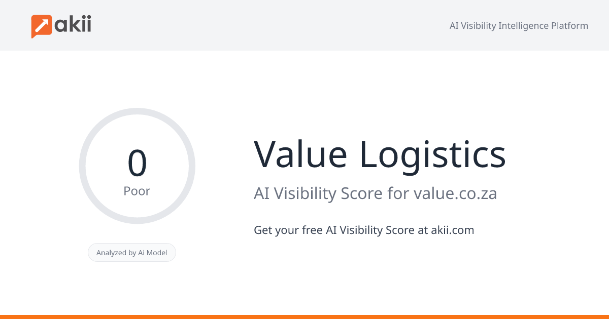 Value Logistics AI Visibility Score