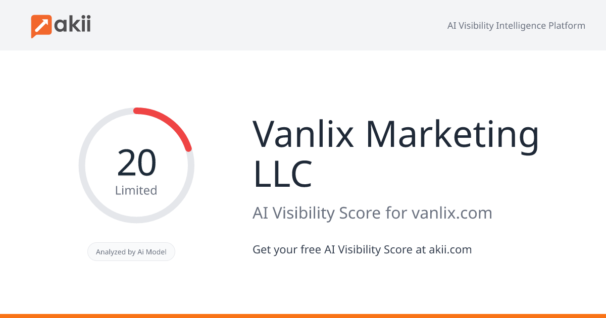 Vanlix Marketing LLC AI Visibility Score