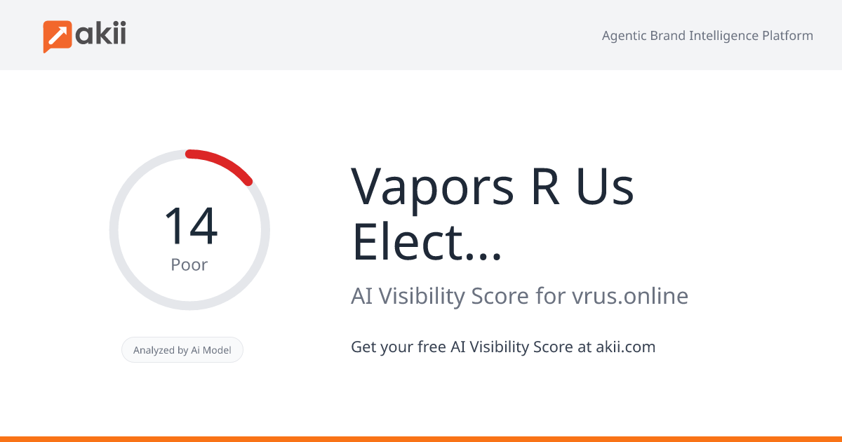 Vapors R Us Electronic Cigarettes L.L.C AI Visibility Score