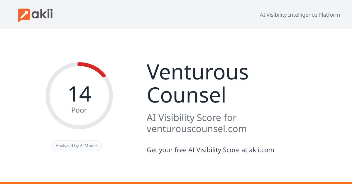 Venturous Counsel AI Visibility Score
