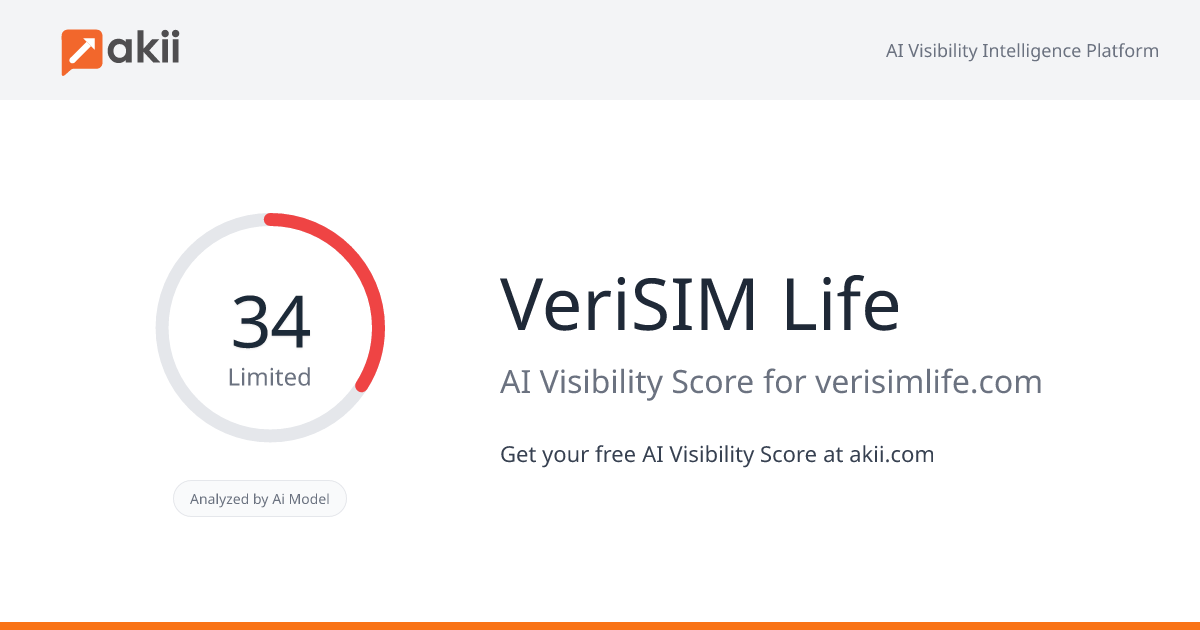 VeriSIM Life AI Visibility Score