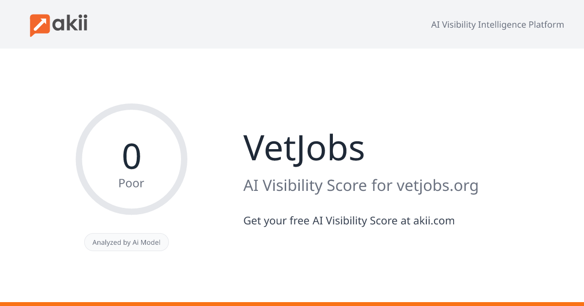 VetJobs AI Visibility Score
