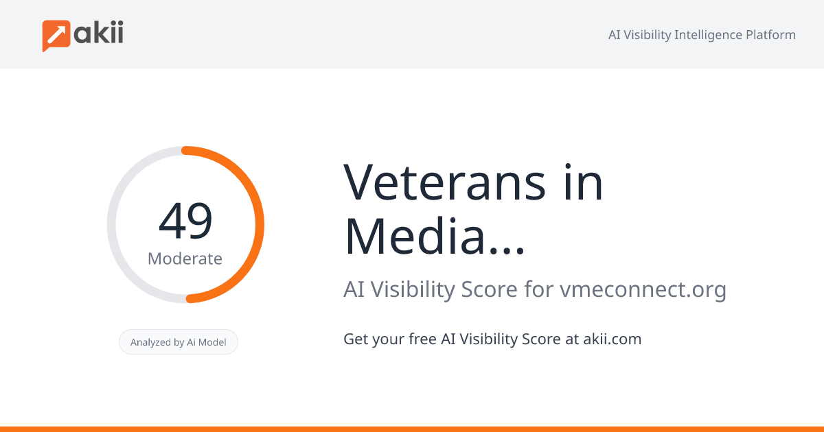 Veterans in Media & Entertainment AI Visibility Score
