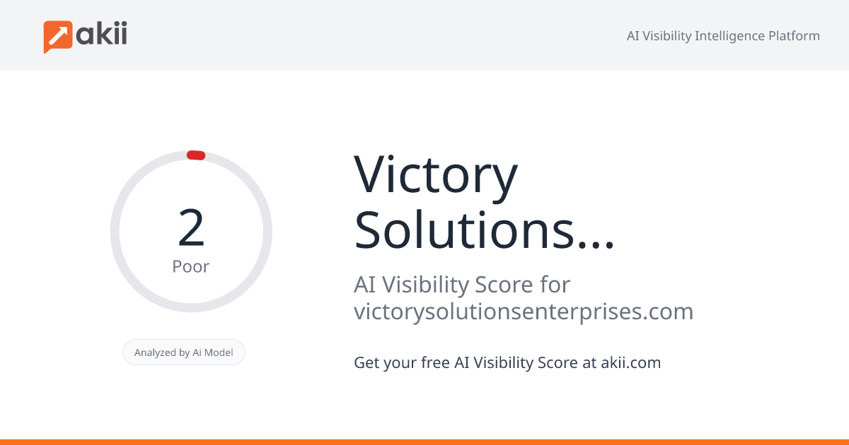Victory Solutions Enterprises Inc. AI Visibility Score