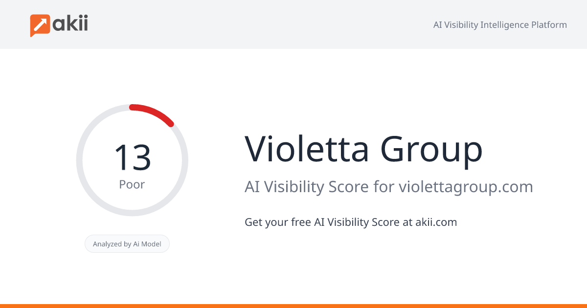 Violetta Group AI Visibility Score