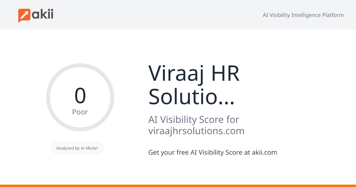 Viraaj HR Solutions Private Limited AI Visibility Score