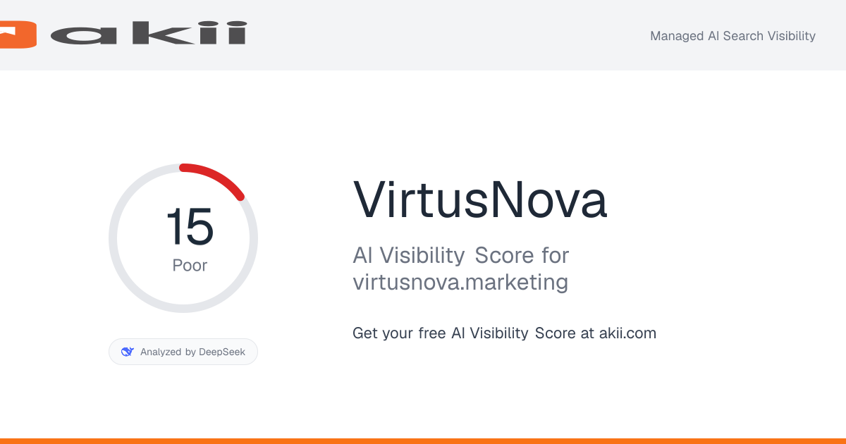 VirtusNova AI Visibility Score preview