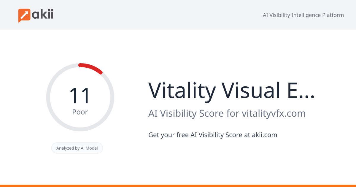 Vitality Visual Effects AI Visibility Score