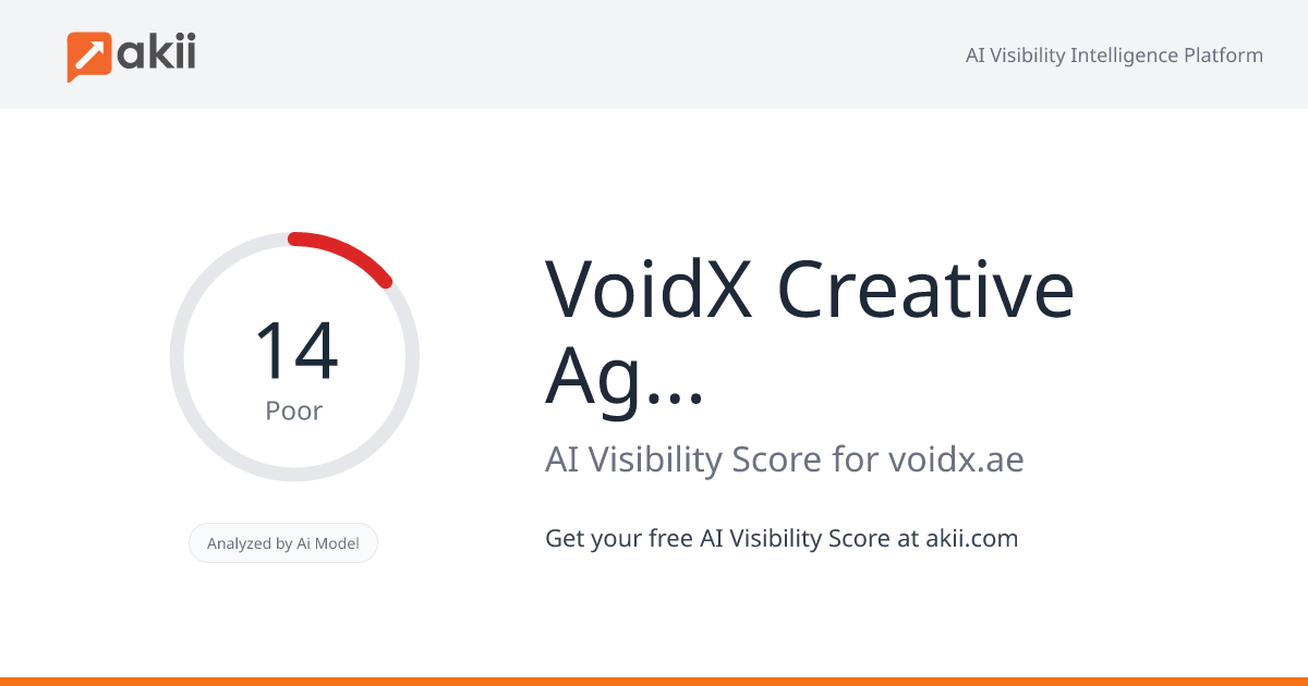 VoidX Creative Agency AI Visibility Score