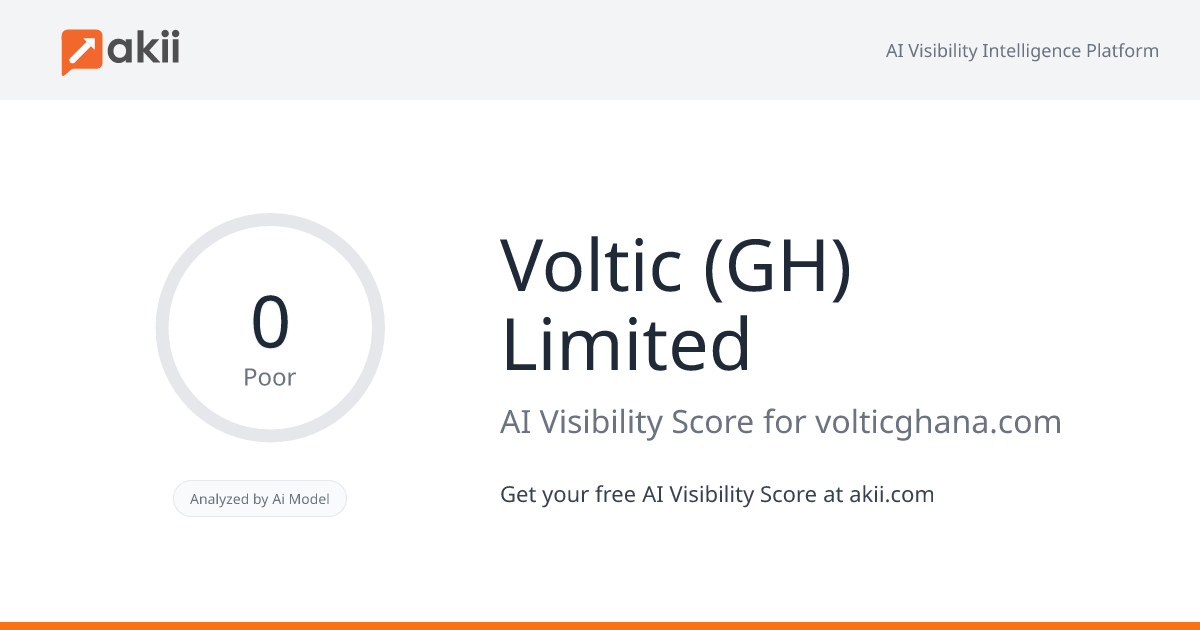 Voltic (GH) Limited AI Visibility Score