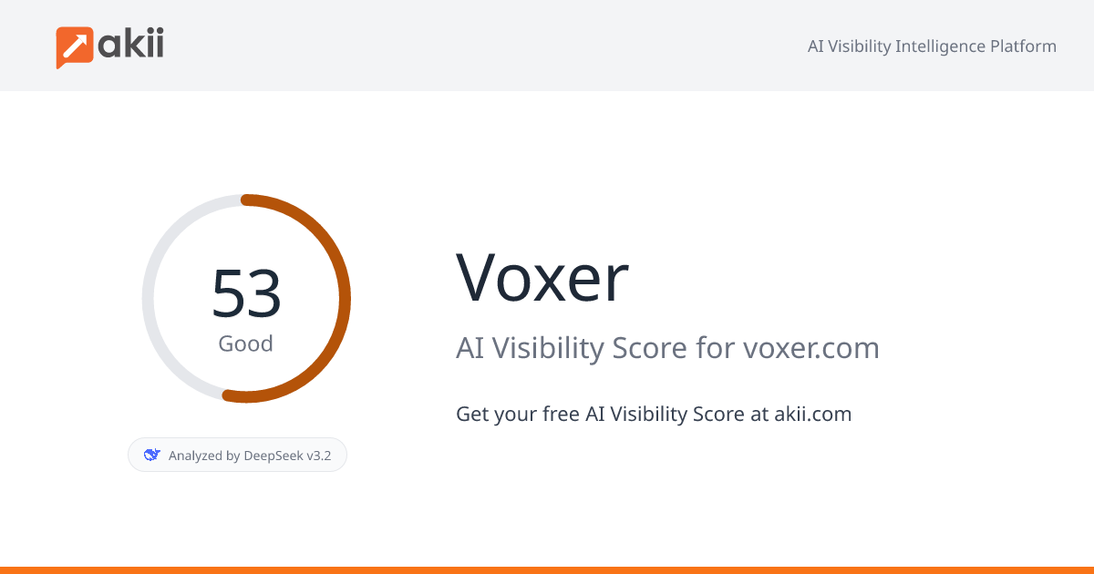 Voxer AI Visibility Score
