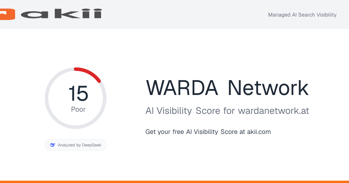 WARDA Network AI Visibility Score preview