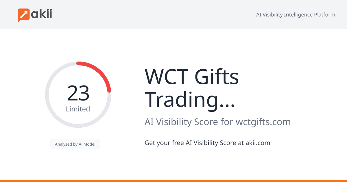WCT Gifts Trading LLC AI Visibility Score