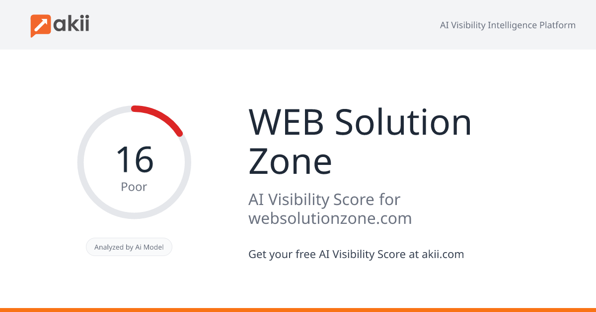 WEB Solution Zone AI Visibility Score