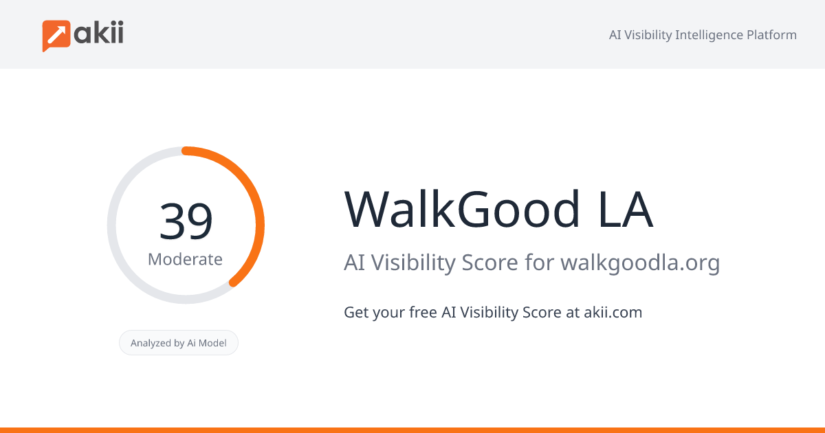 WalkGood LA AI Visibility Score