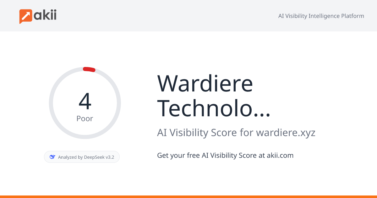 Wardiere Technologies AI Visibility Score
