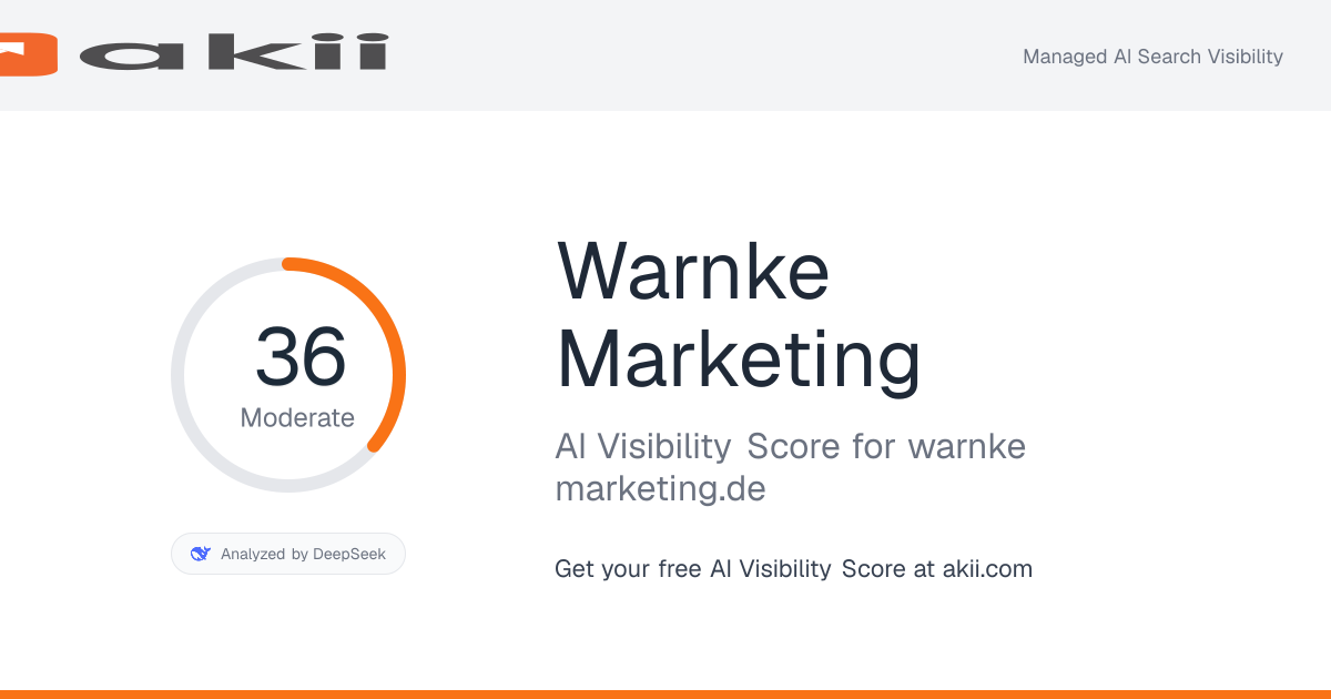 Warnke Marketing AI Visibility Score preview