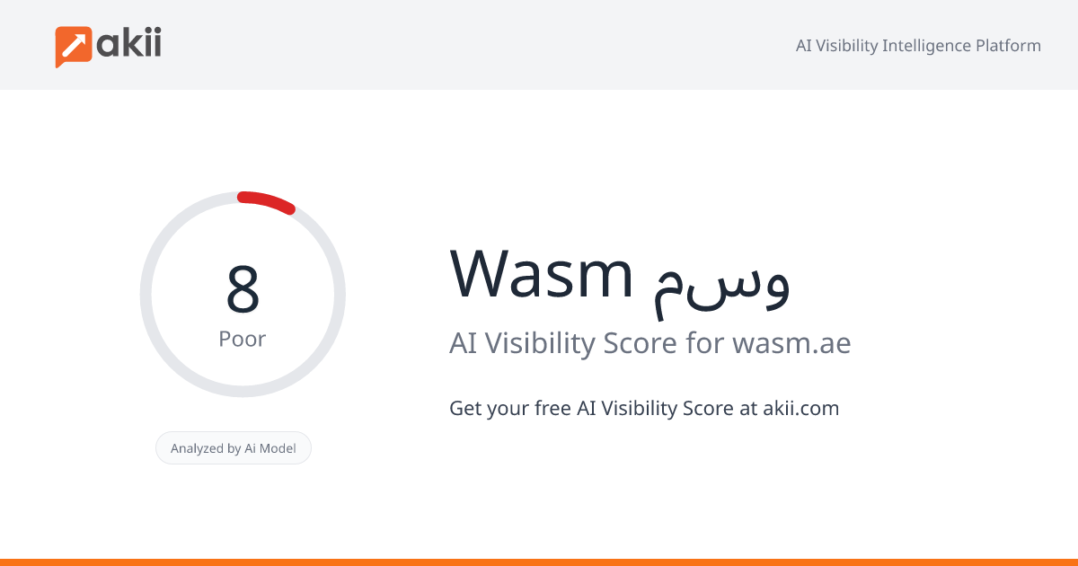 Wasm وسم AI Visibility Score