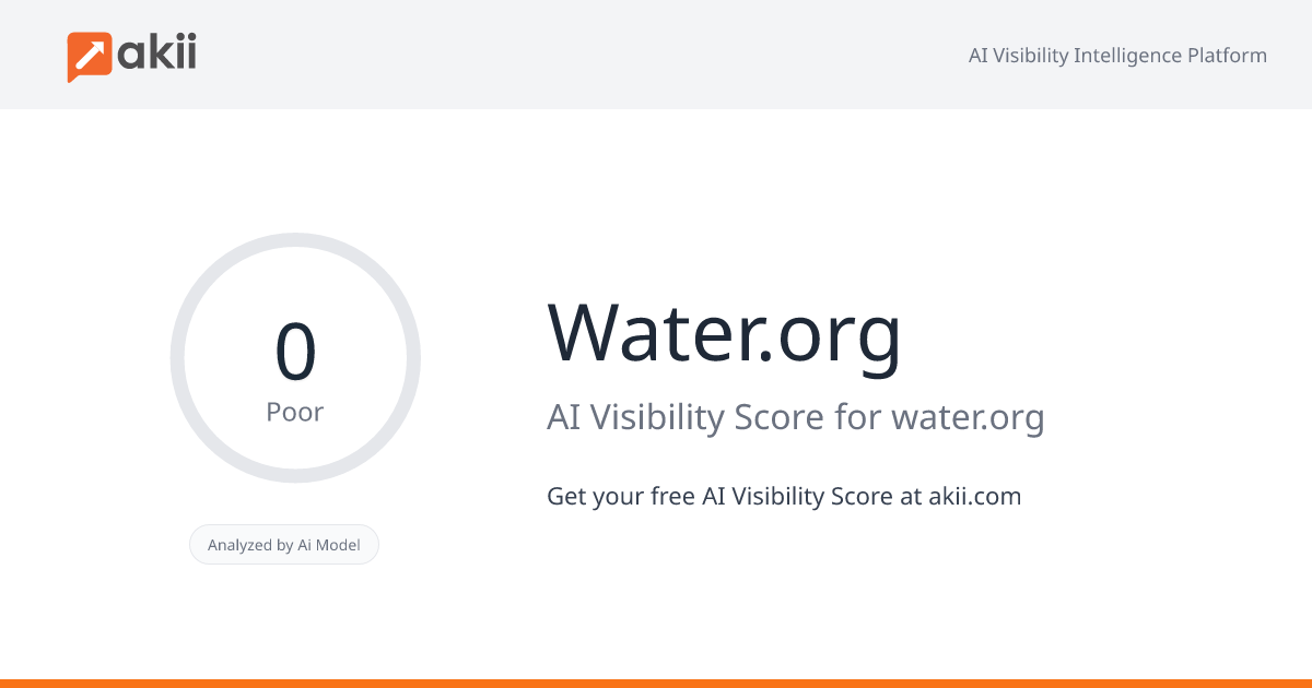 Water.org AI Visibility Score