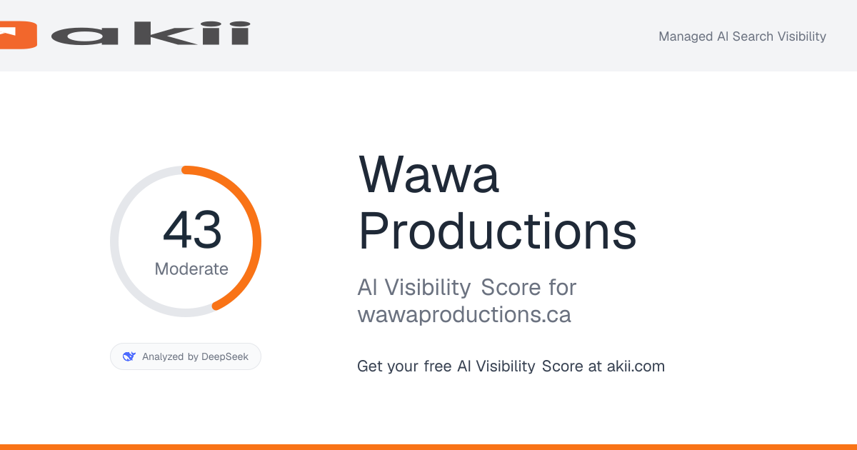 Wawa Productions AI Visibility Score preview