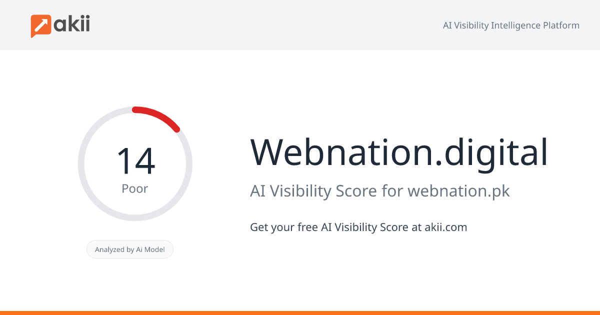 Webnation.digital AI Visibility Score