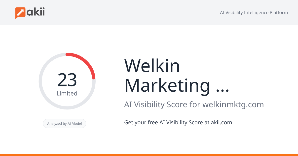Welkin Marketing - Digital Agency AI Visibility Score