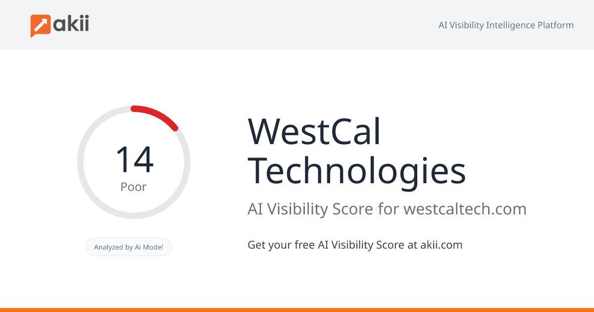 WestCal Technologies AI Visibility Score