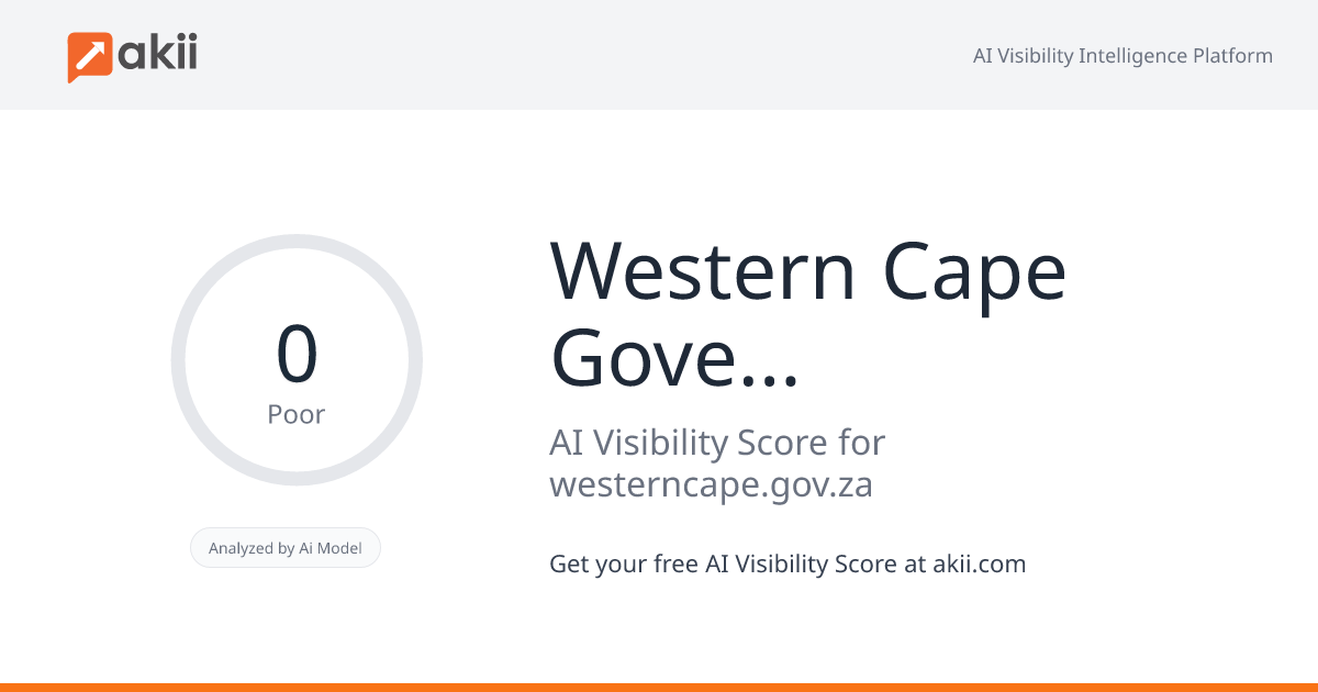 Western Cape Government AI Visibility Score