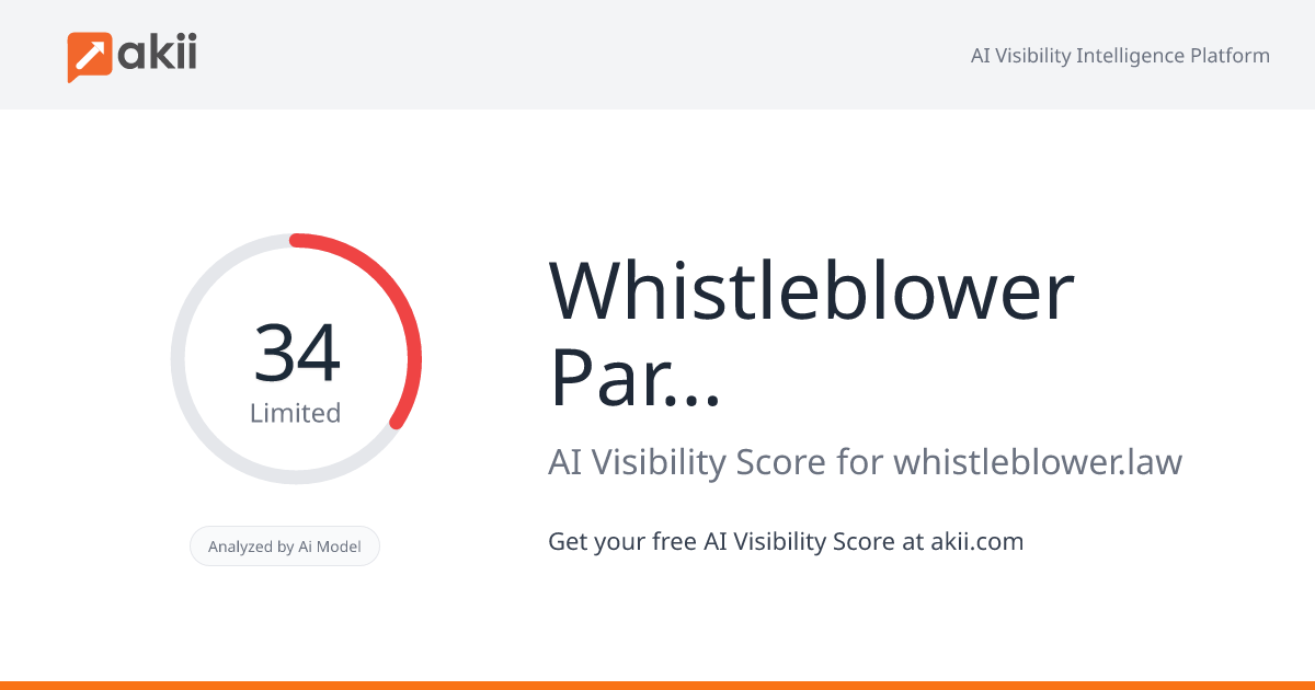 Whistleblower Partners LLP AI Visibility Score