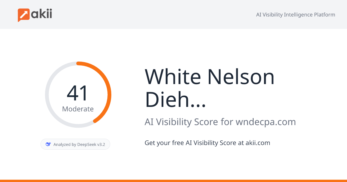 White Nelson Diehl Evans LLP AI Visibility Score