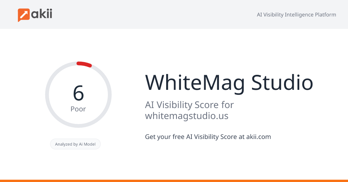 WhiteMag Studio AI Visibility Score