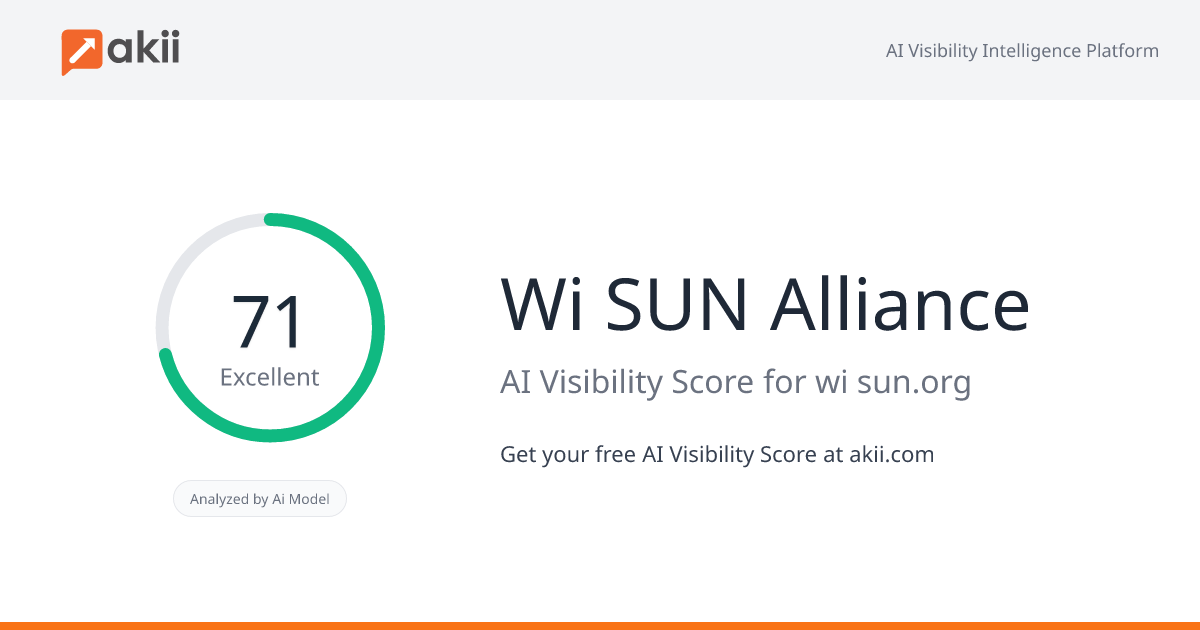 Wi-SUN Alliance AI Visibility Score