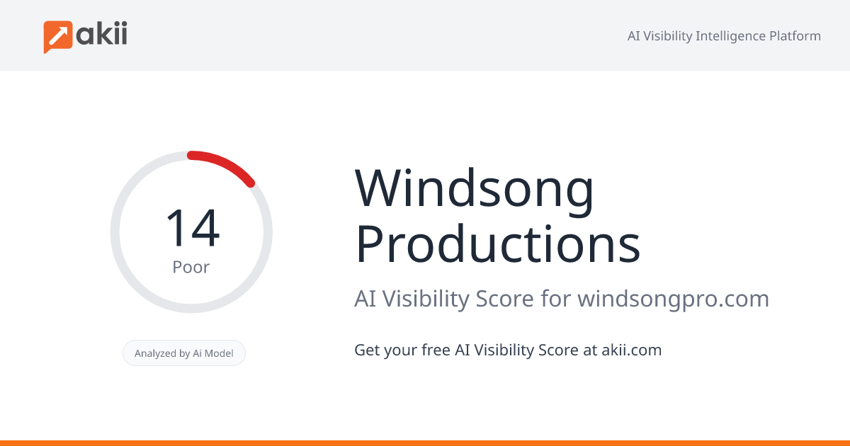 Windsong Productions AI Visibility Score