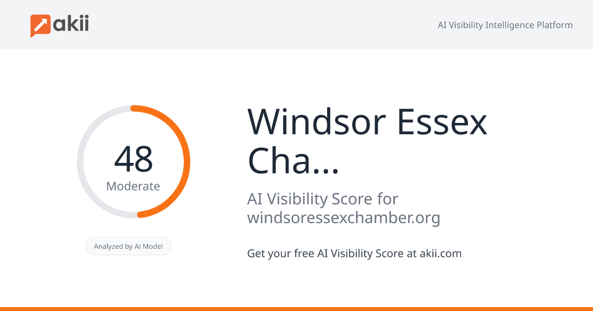 Windsor Essex Chamber of Commerce AI Visibility Score
