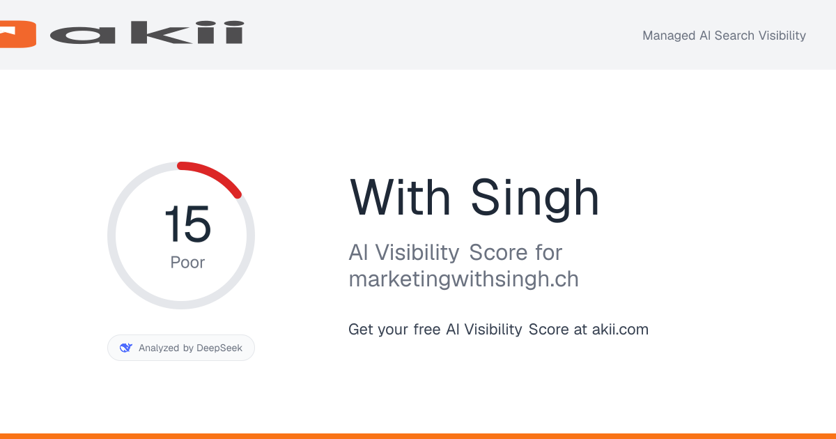 With Singh AI Visibility Score preview