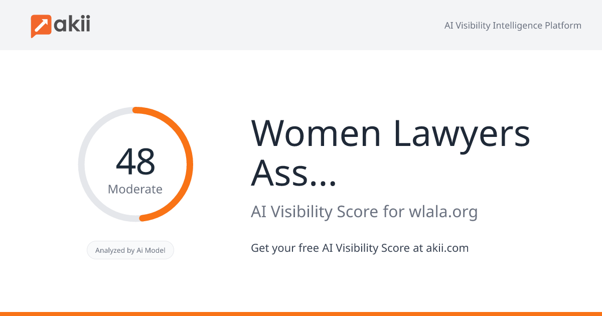Women Lawyers Association of Los Angeles AI Visibility Score