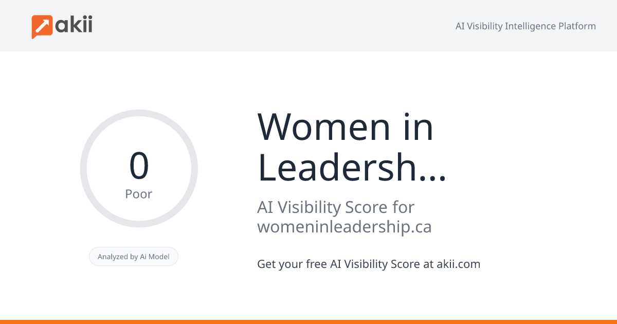 Women in Leadership Foundation AI Visibility Score