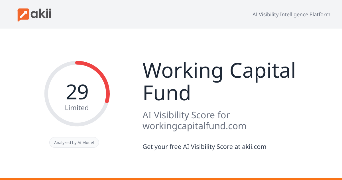 Working Capital Fund AI Visibility Score