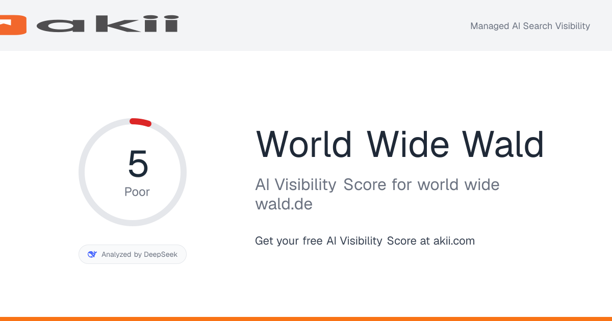 World Wide Wald AI Visibility Score preview