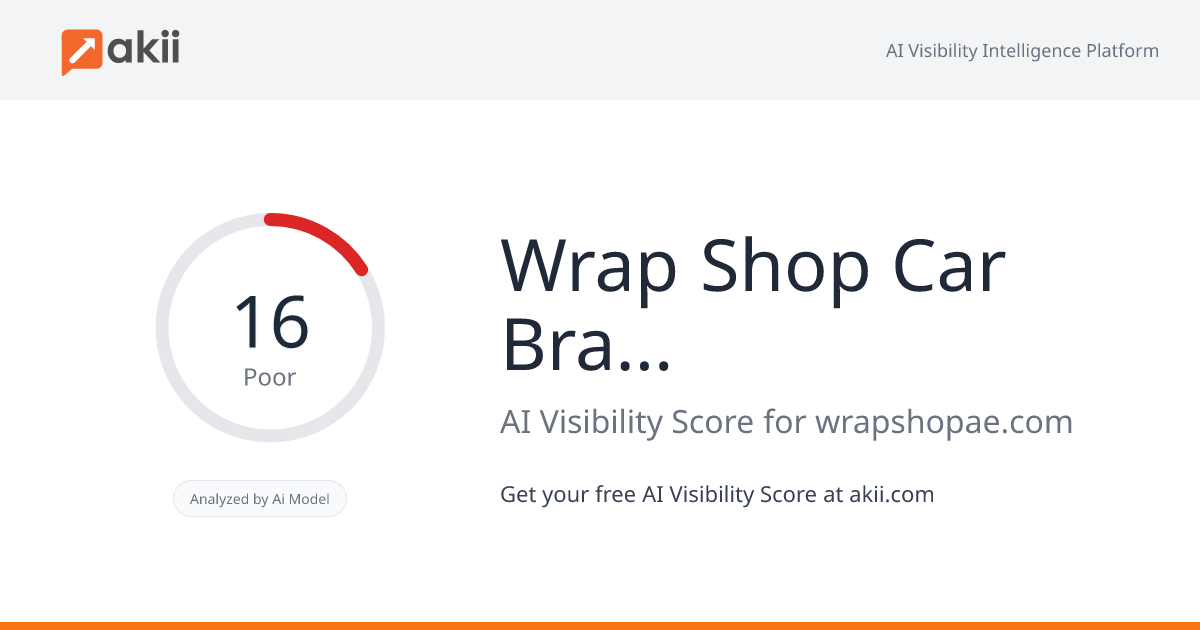 Wrap Shop Car Branding AI Visibility Score