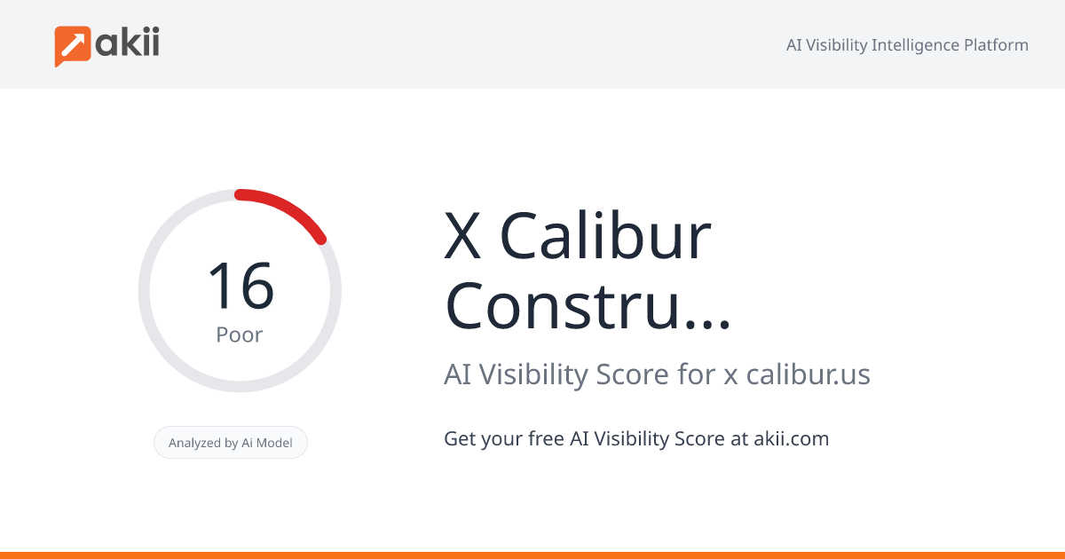 X-Calibur Construction Chemistry AI Visibility Score