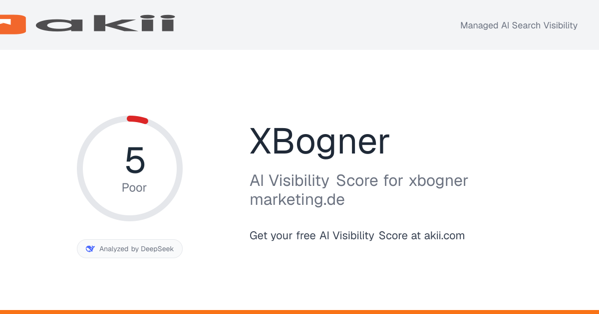 XBogner AI Visibility Score preview