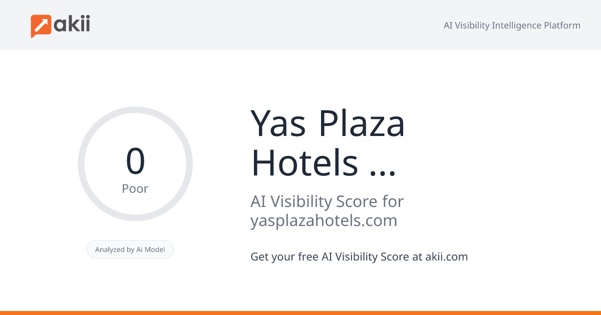 Yas Plaza Hotels by Aldar Hospitality AI Visibility Score