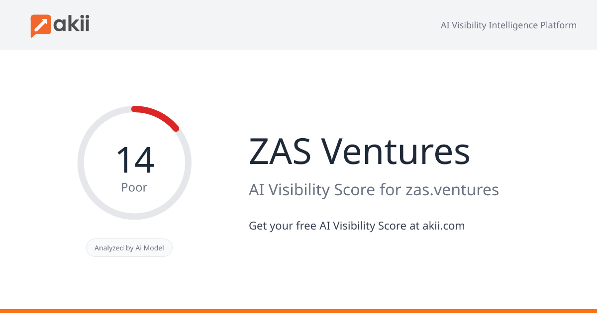 ZAS Ventures AI Visibility Score