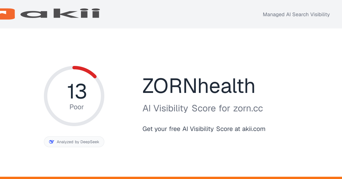 ZORNhealth AI Visibility Score preview
