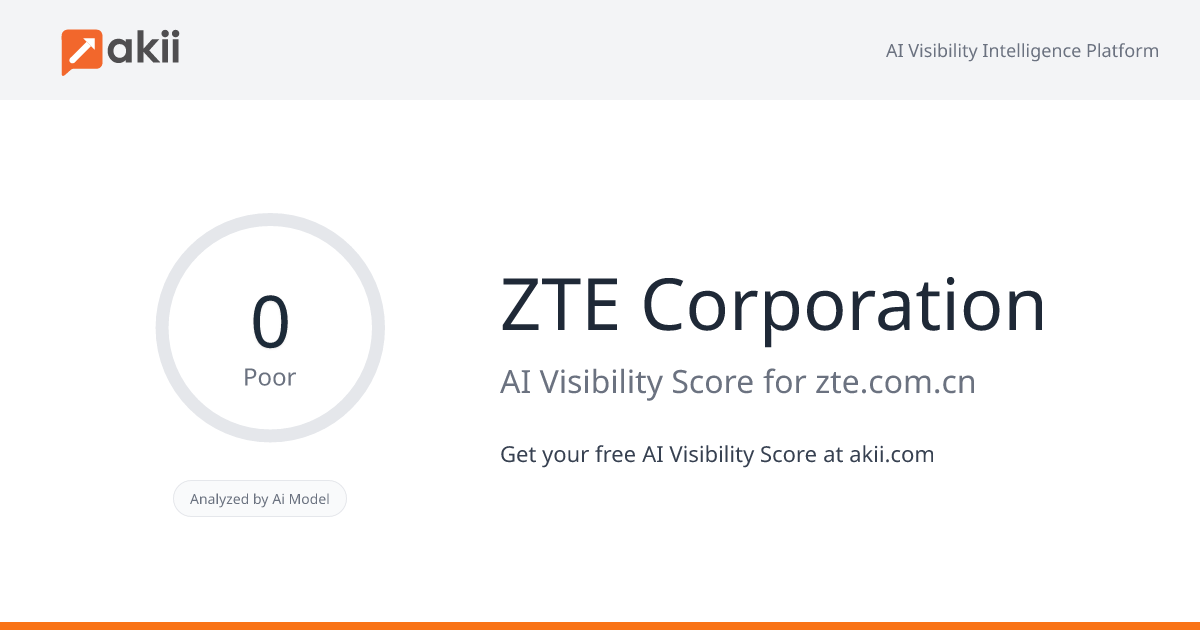 ZTE Corporation AI Visibility Score