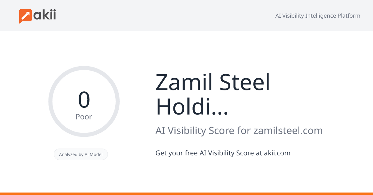 Zamil Steel Holding Company Limited AI Visibility Score