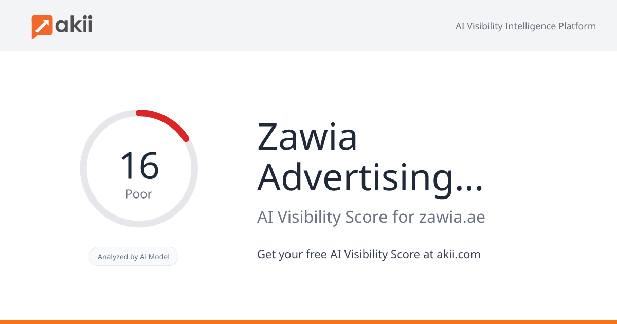 Zawia Advertising & Publishing AI Visibility Score