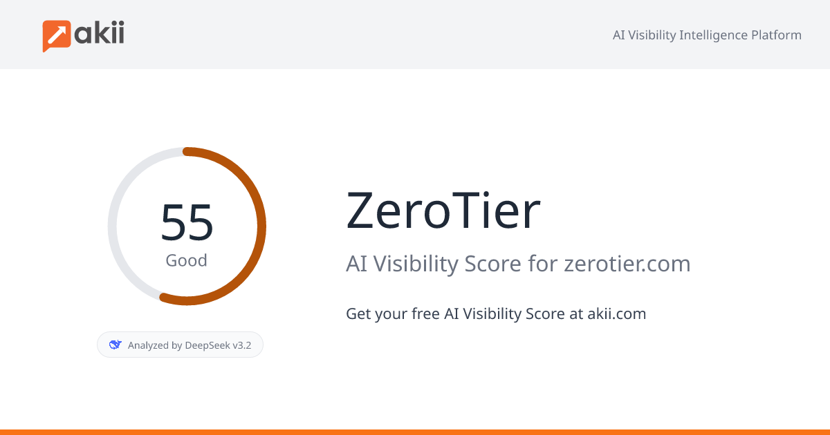 ZeroTier AI Visibility Score